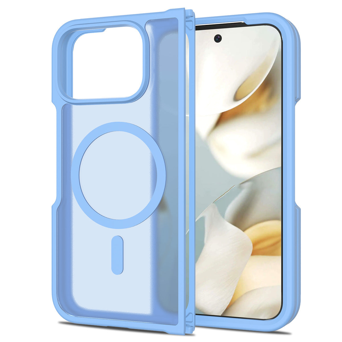 Foldable magnetic folding case for Google Pixel 10 Pro Fold, designed for left and right folding and shock protection.