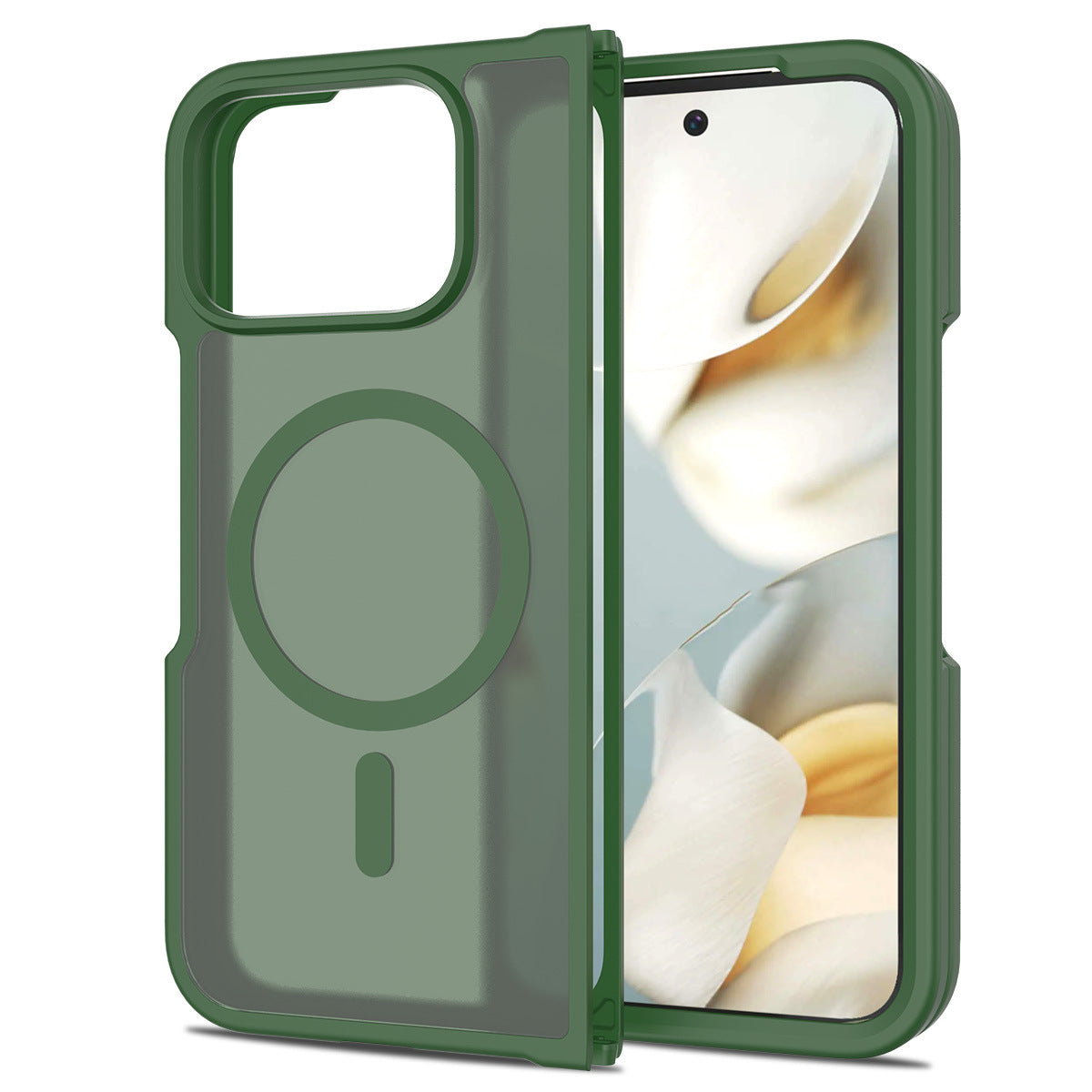 Foldable magnetic folding case for Google Pixel 10 Pro Fold, designed for left and right folding and shock protection.