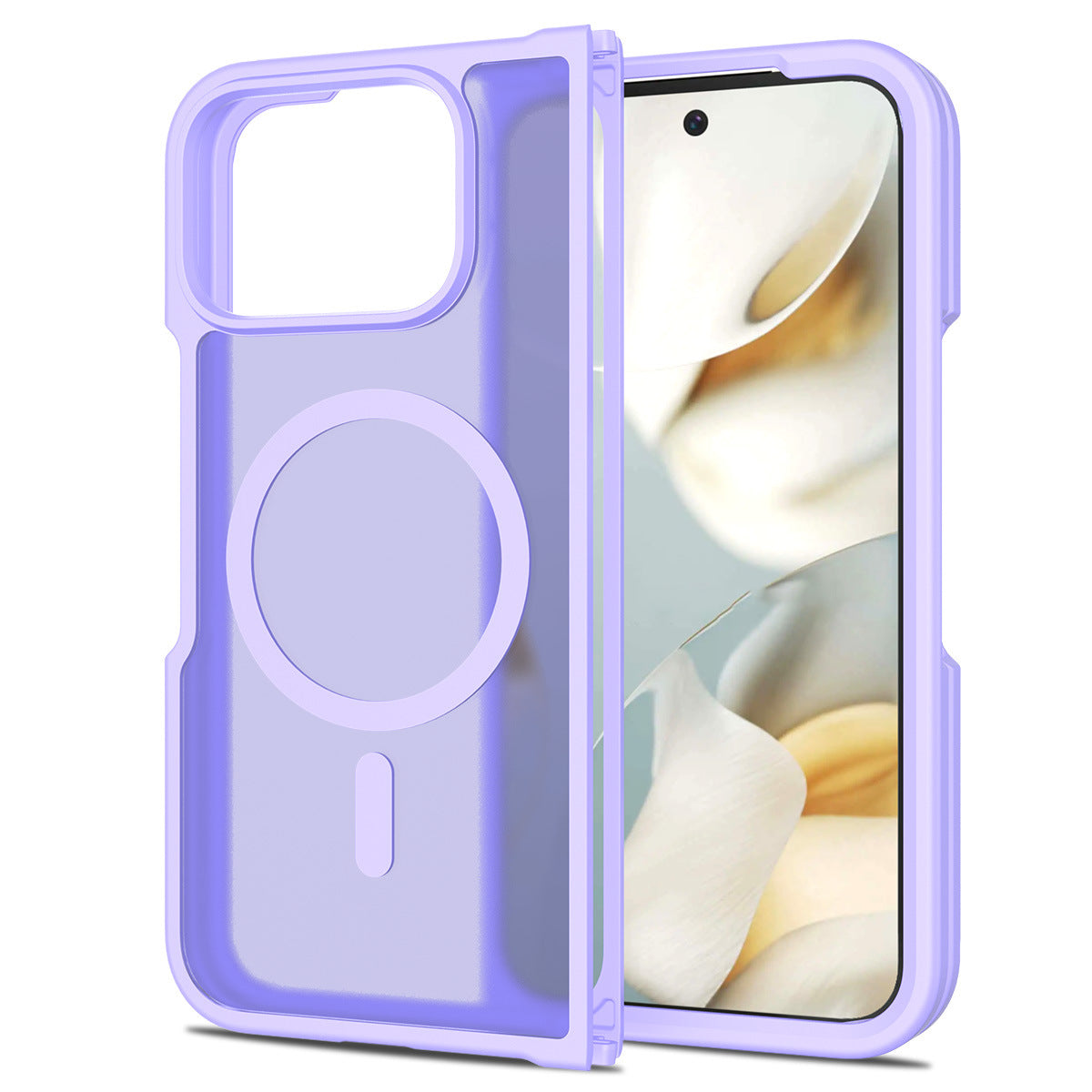Foldable magnetic folding case for Google Pixel 10 Pro Fold, designed for left and right folding and shock protection.