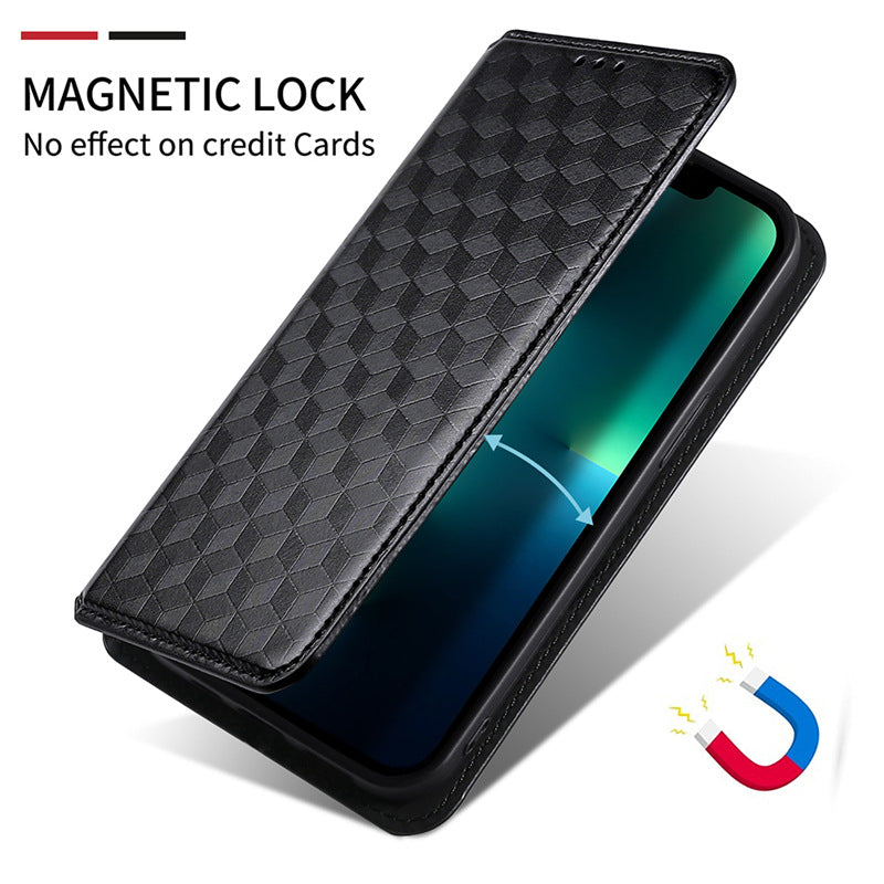 Diamond-pattern PU leather phone case for Nokia 6.3/G10/G20 with magnetic clasp