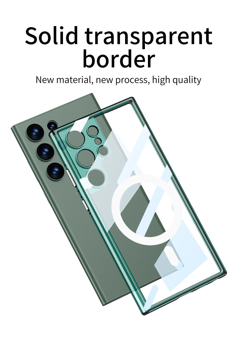 Magnetic wireless charging PC phone case for Samsung S24