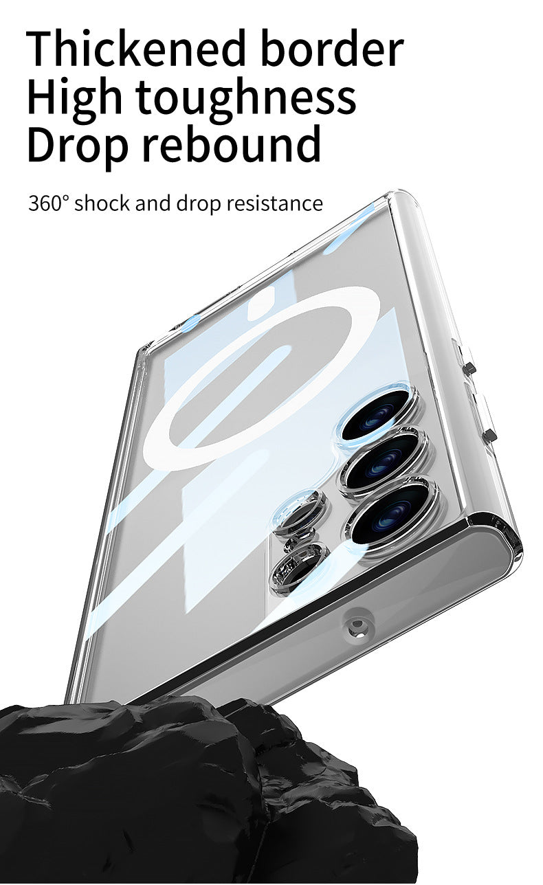 Magnetic wireless charging PC phone case for Samsung S24