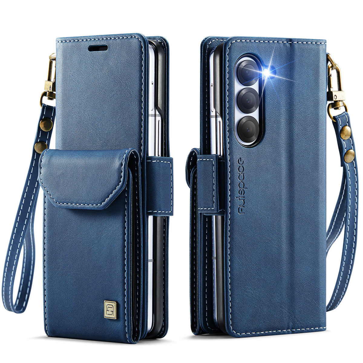 Card Holder Kickstand Phone Case for Samsung Galaxy Z Fold 5 RFID Blo