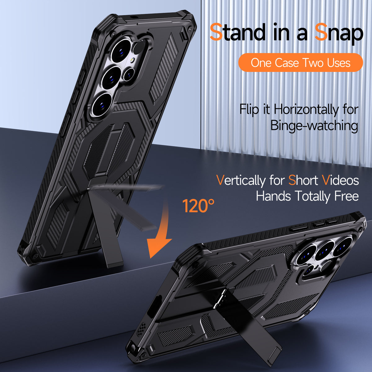 Strong Magnetic Stand Phone case for Samsung S25 Ultra Military Shock