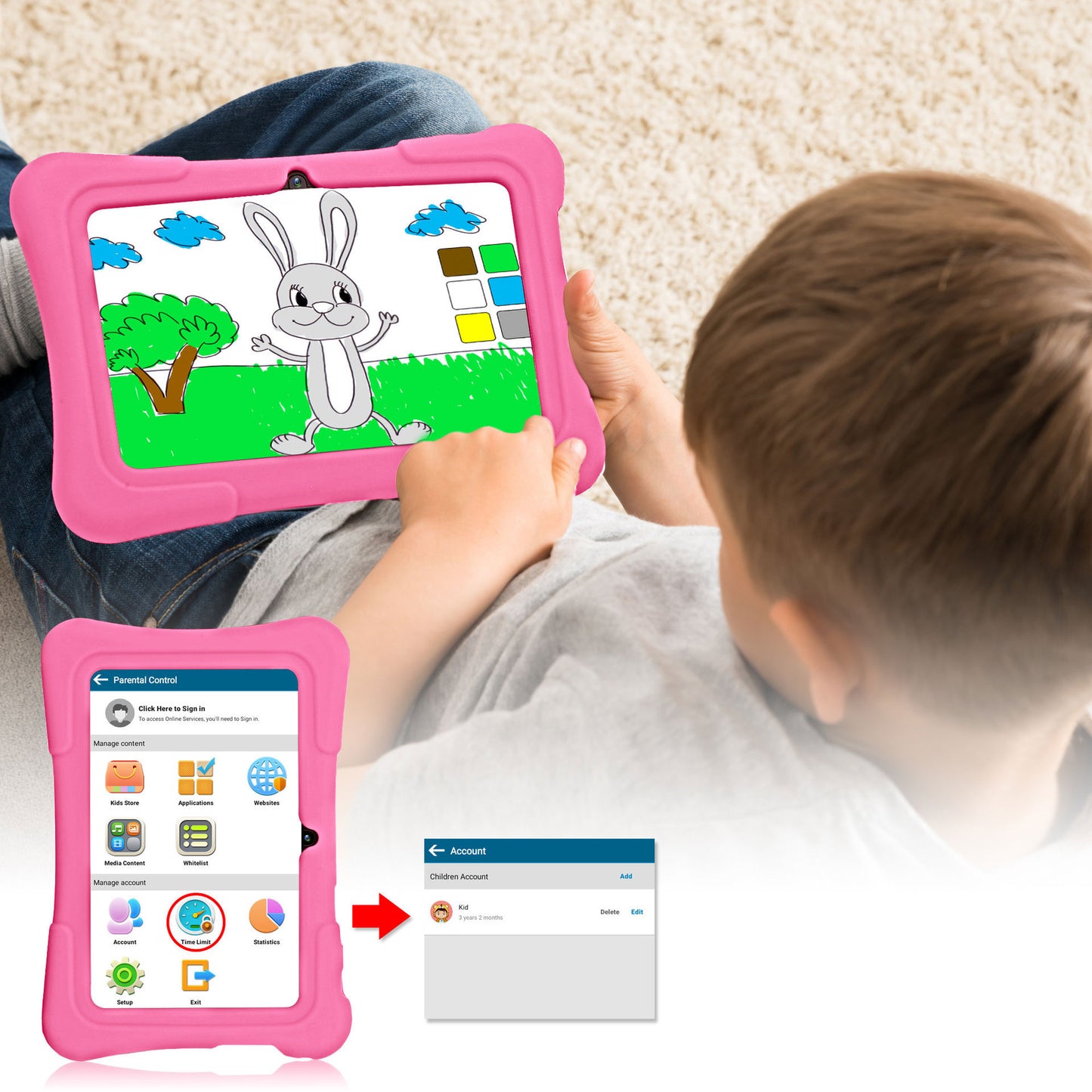 VEANXIN K7 Childern Tablet 7'' 32 Gb 1 Gb Ram Wi-Fi