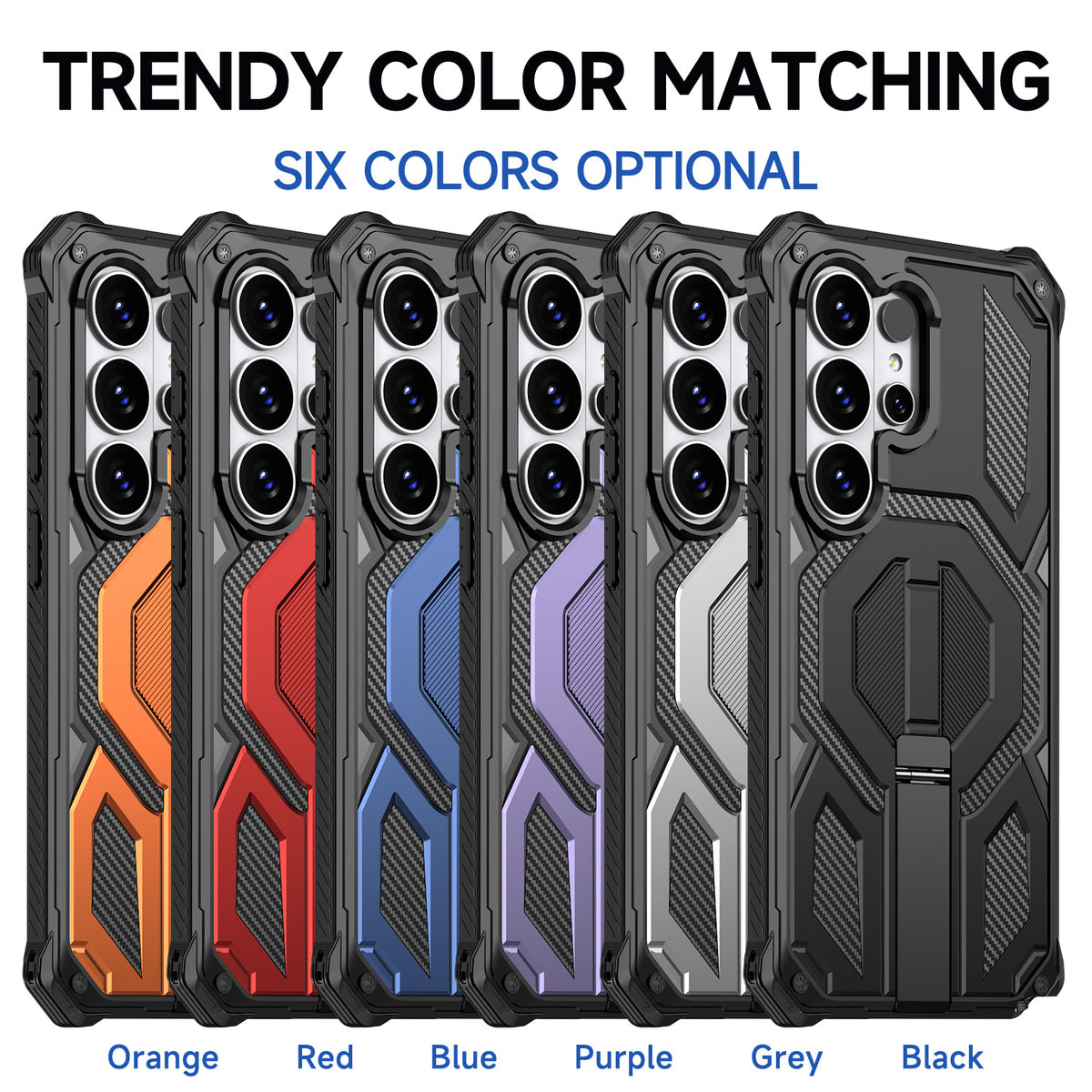 Strong Magnetic Stand Phone case for Samsung S25 Ultra Military Shock