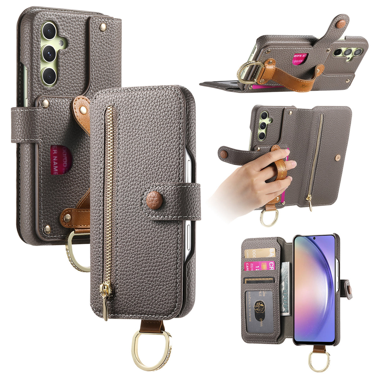 Foldable Wallet-style phone case for Samsung Galaxy A16 with card slot 