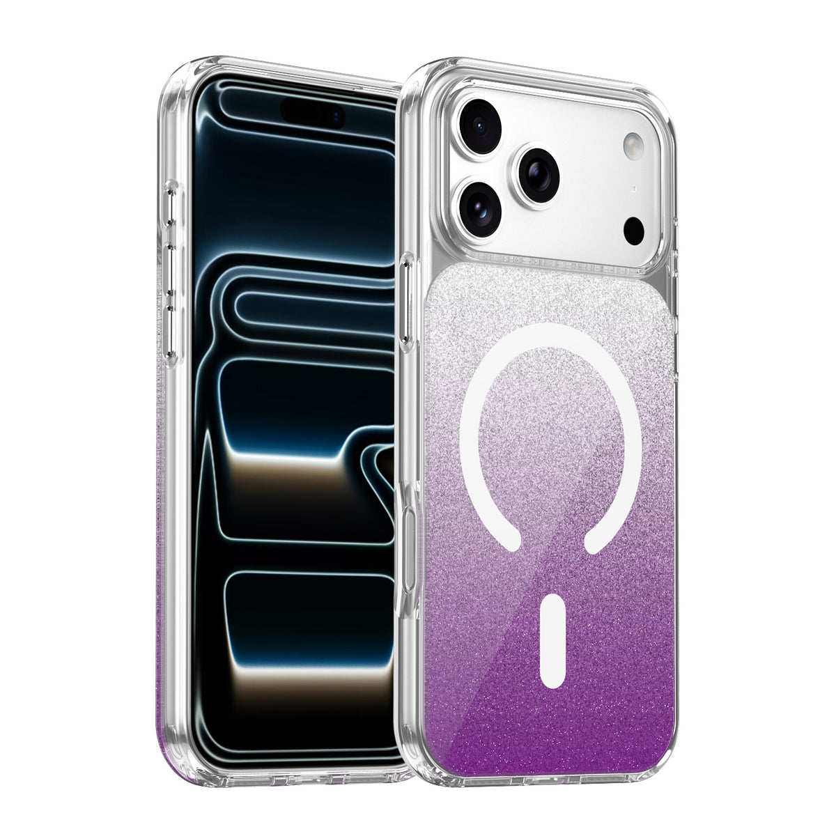 Gradient Glitter Magnetic Shockproof Phone Case for iPhone 17 Pro Max