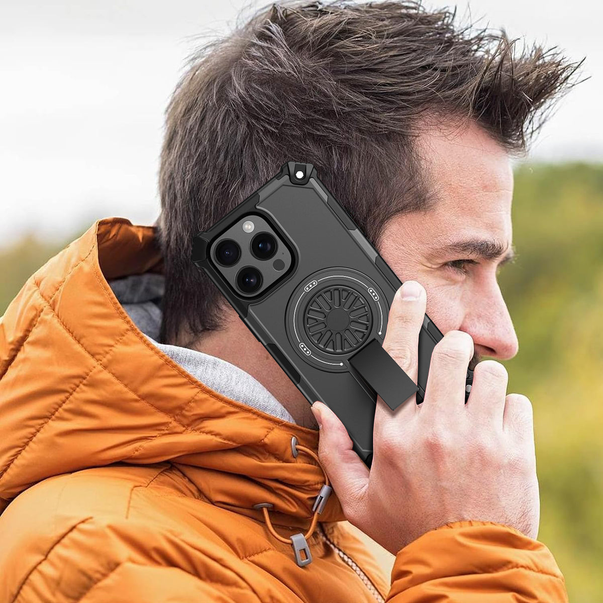 TPU+PC Magnetic stand Shockproof phone case for iPhone 17 Pro Max