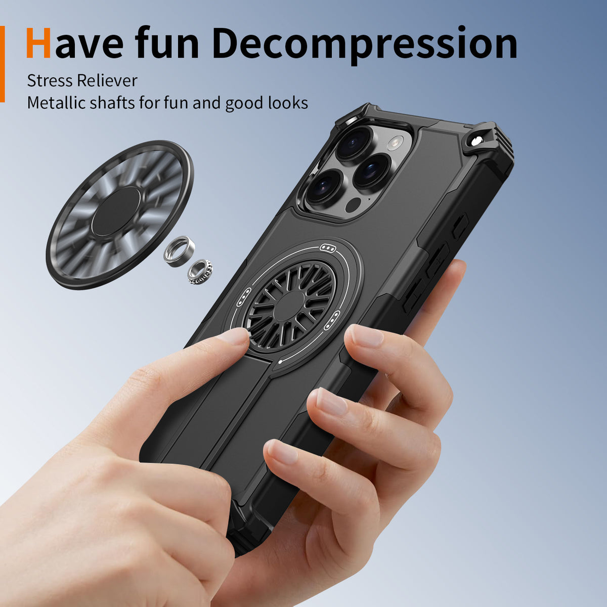 TPU+PC Magnetic stand Shockproof phone case for iPhone 17 Pro Max