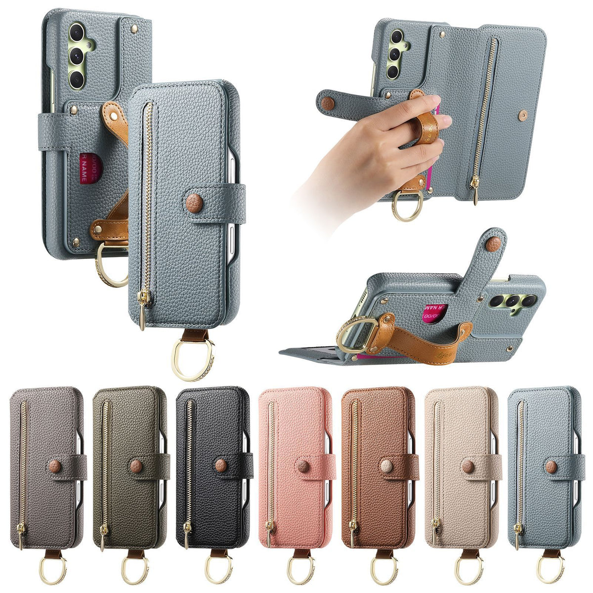 Foldable Wallet-style phone case for Samsung Galaxy A16 with card slot 