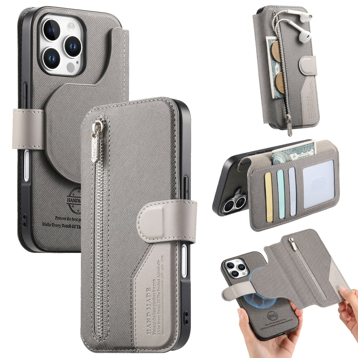 2-in-1 magnetic detachable  phone case for iPhone 13  RFID shielding