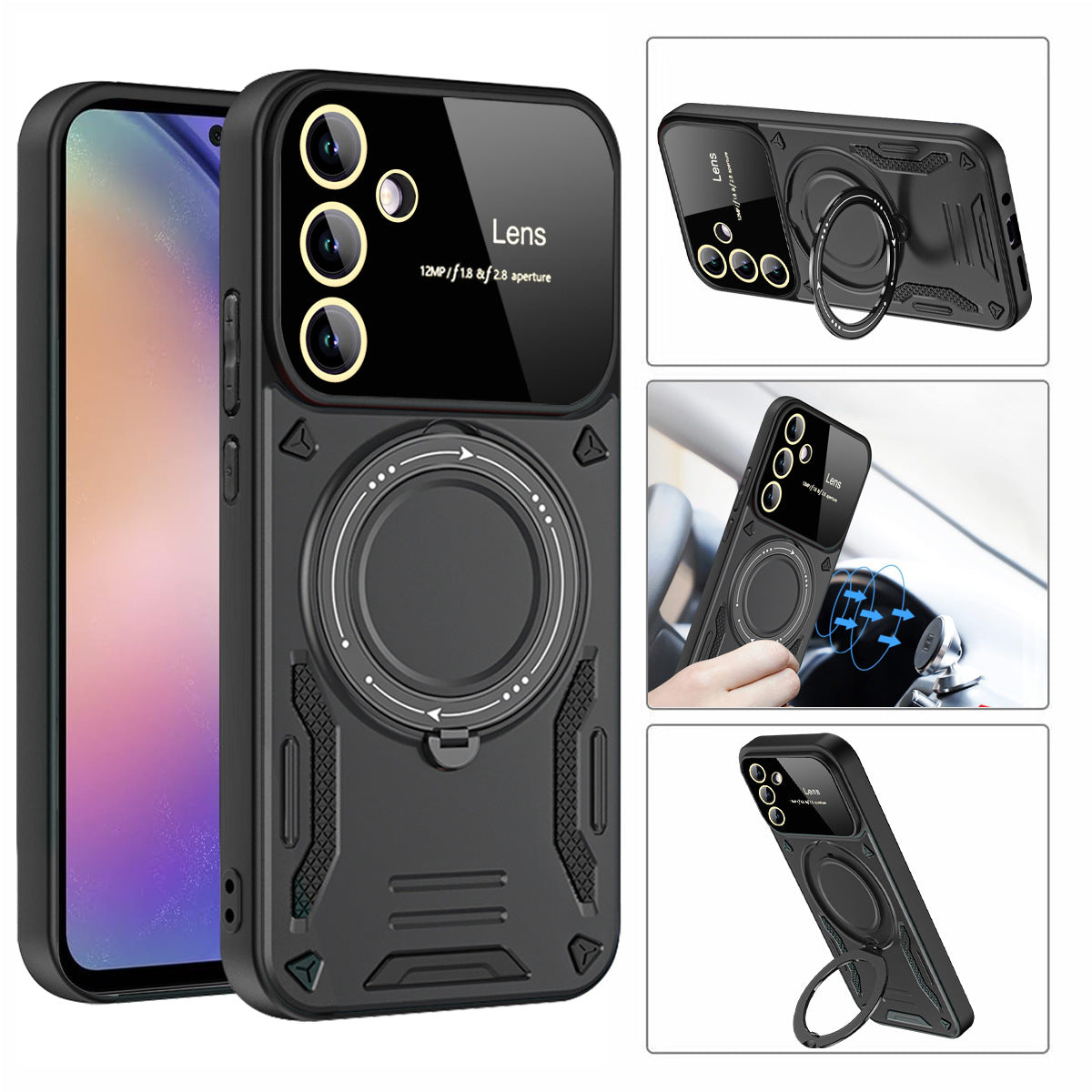 Magnetic stand shockproof phone case for Samsung Galaxy A37