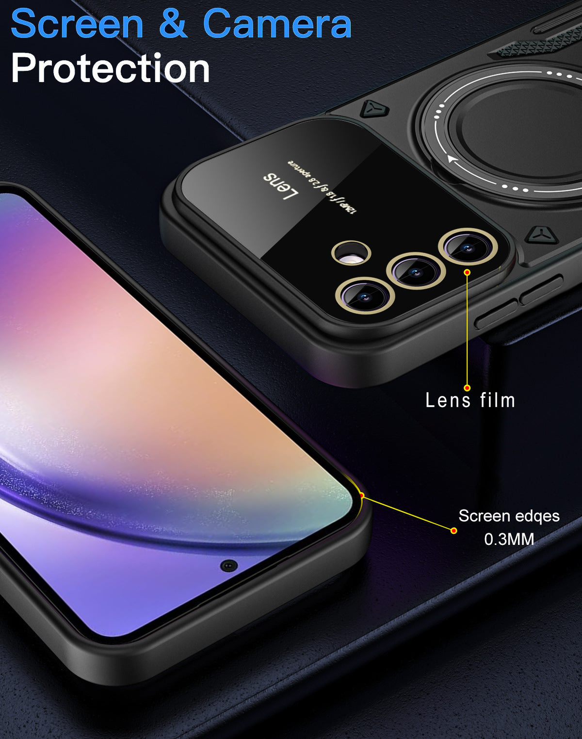 Magnetic stand shockproof phone case for Samsung Galaxy A37