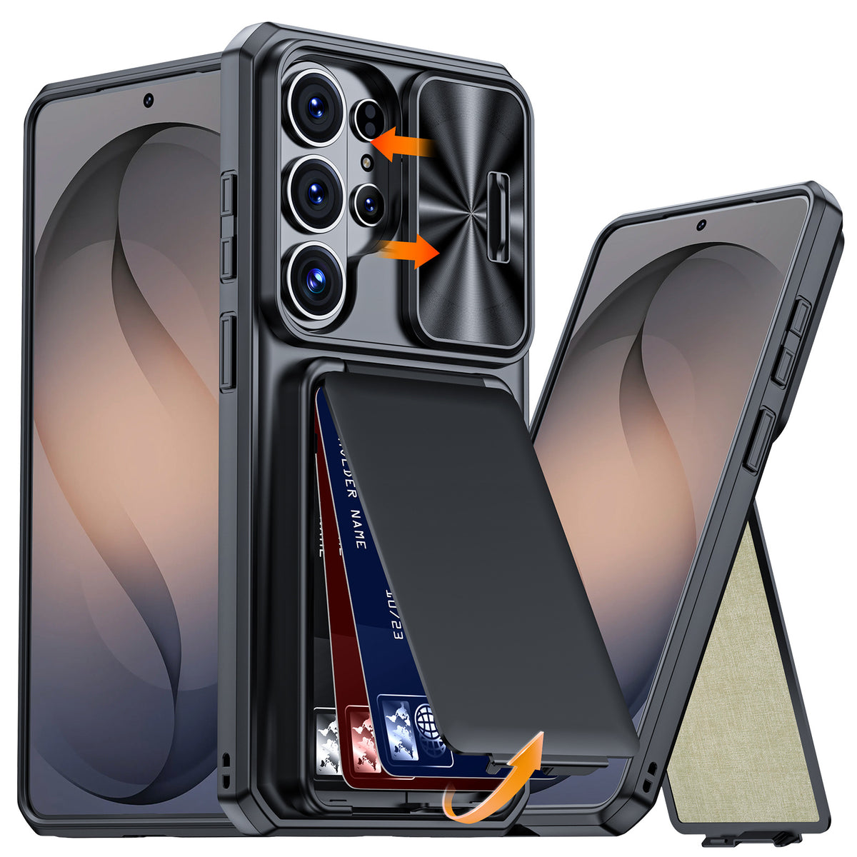 RFID Anti-Theft Card Slot Phone Case for Samsung S26 Ultra | Military