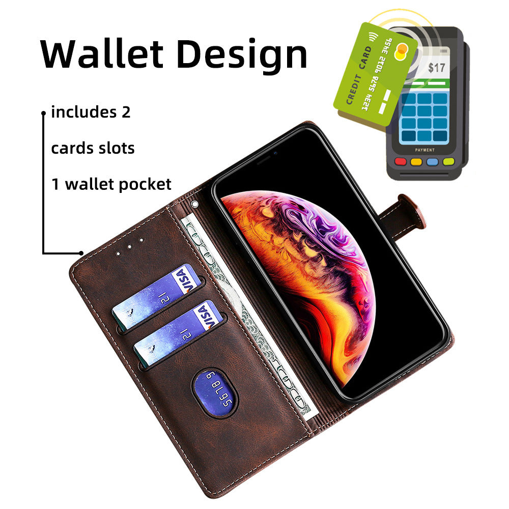 TPU Leather Card Slot Shockproof Phone Case for iPhone 14