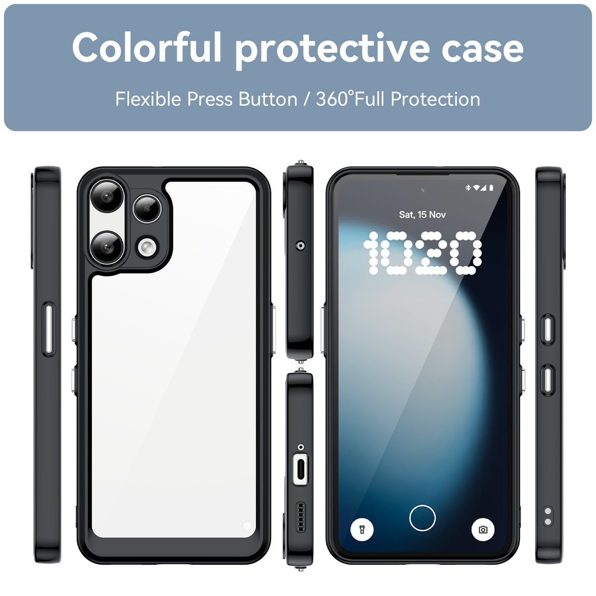 Silicone colorful Shockproof phone case for Nothing phone 3A Lite