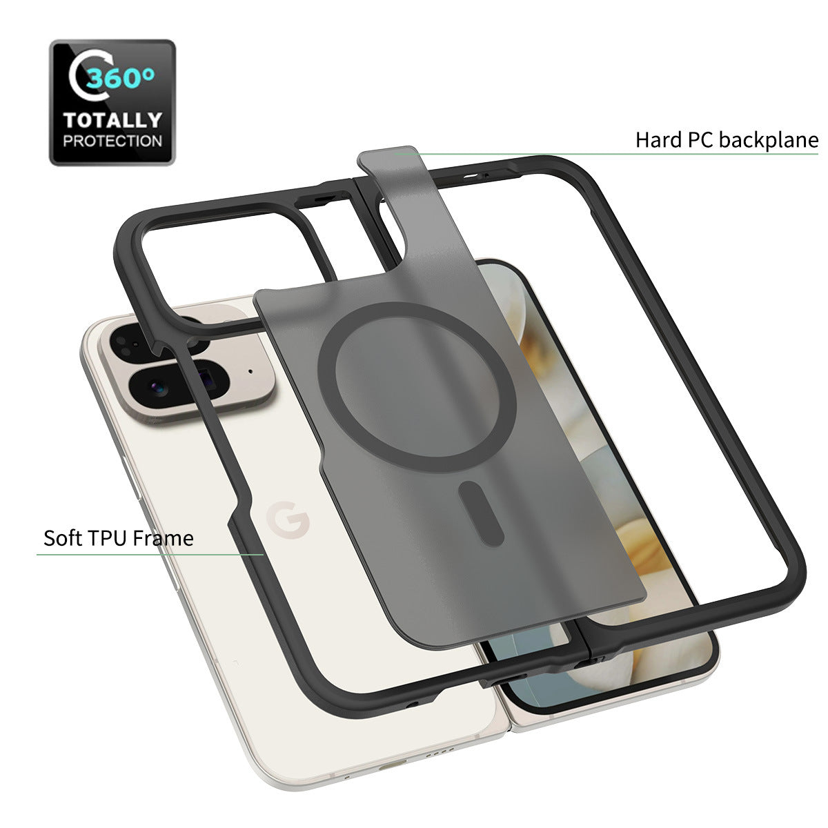 TPU+PC Shockproof magnetic phone case for Google Pixel 10 Pro Fold