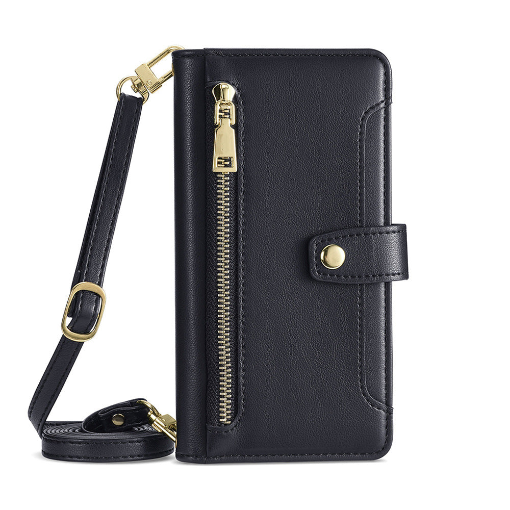 Genuine leather wallet-style phone case for Google Pixel 8A