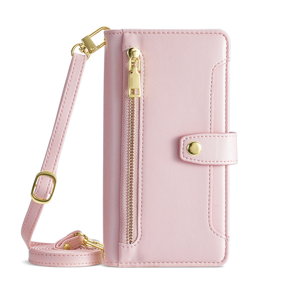Genuine leather wallet-style phone case for Google Pixel 8A