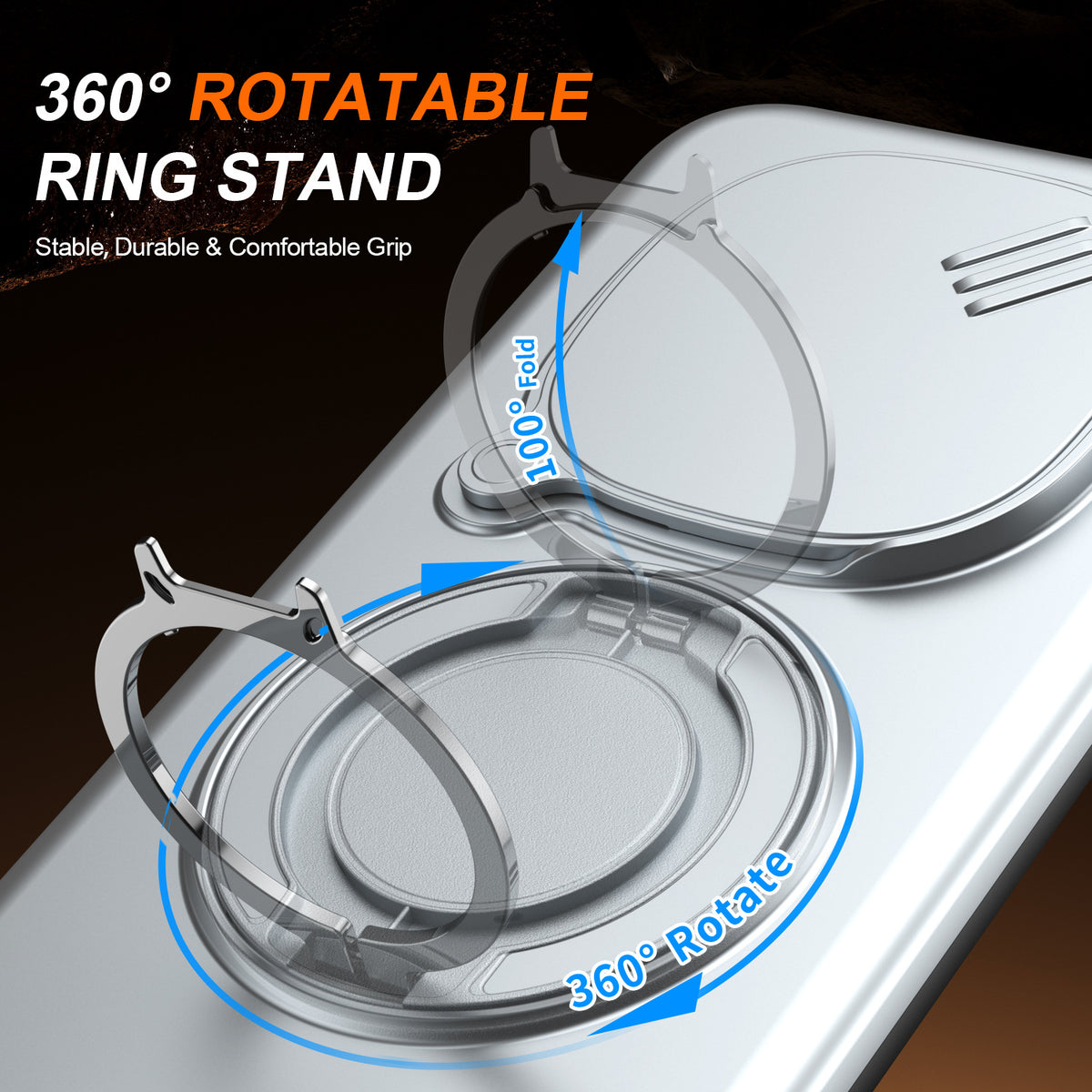 Silicone sliding window stand anti-drop phone case for Redmi Note 15 