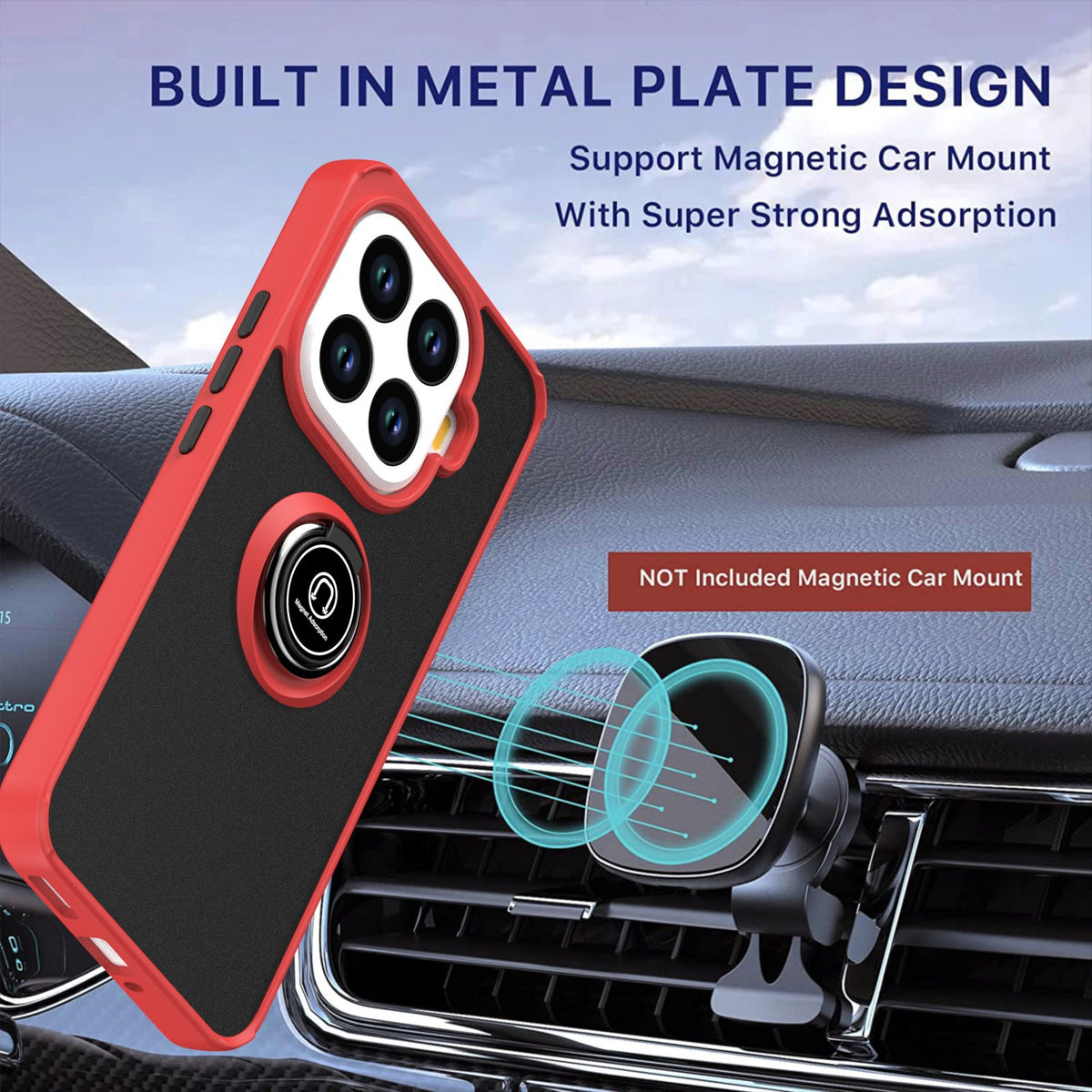TPU magnetic stand anti-drop phone case for Xiaomi 15T Pro