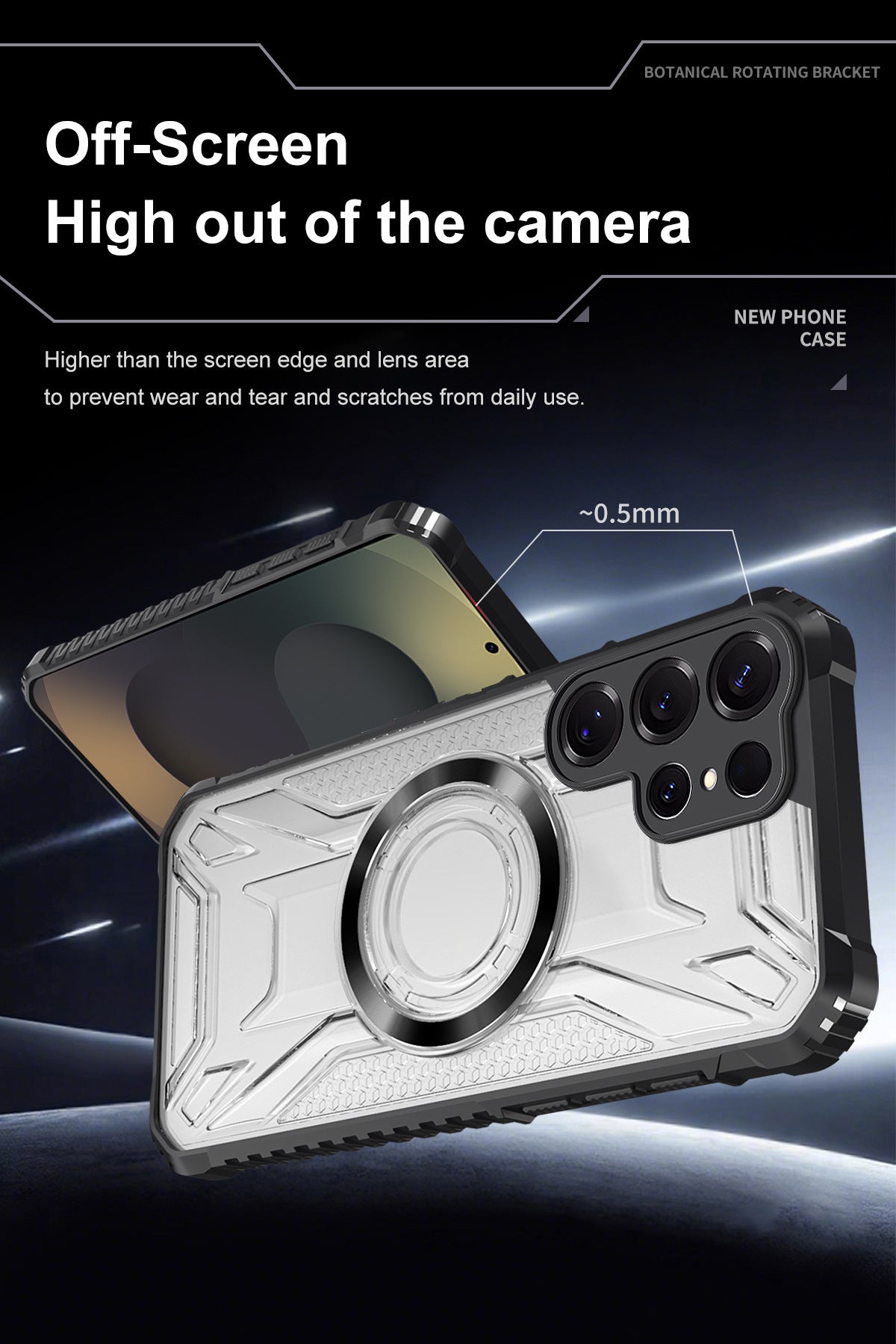 Transparent MagSafe phone case for Samsung Galaxy S26 Ultra