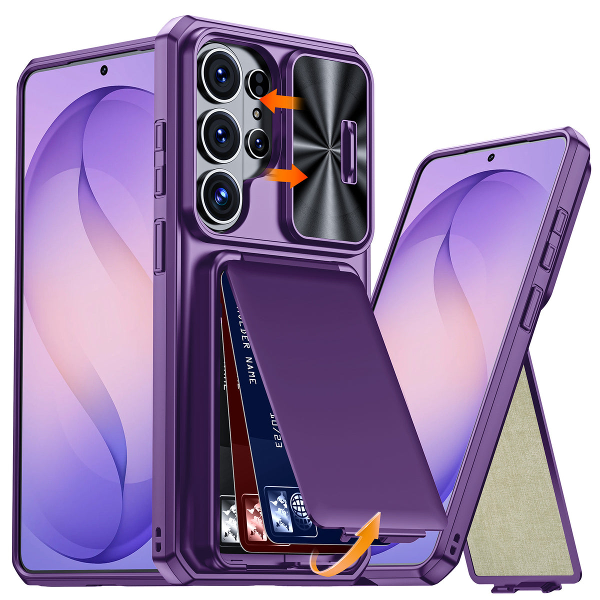 RFID Anti-Theft Card Slot Phone Case for Samsung S26 Ultra | Military