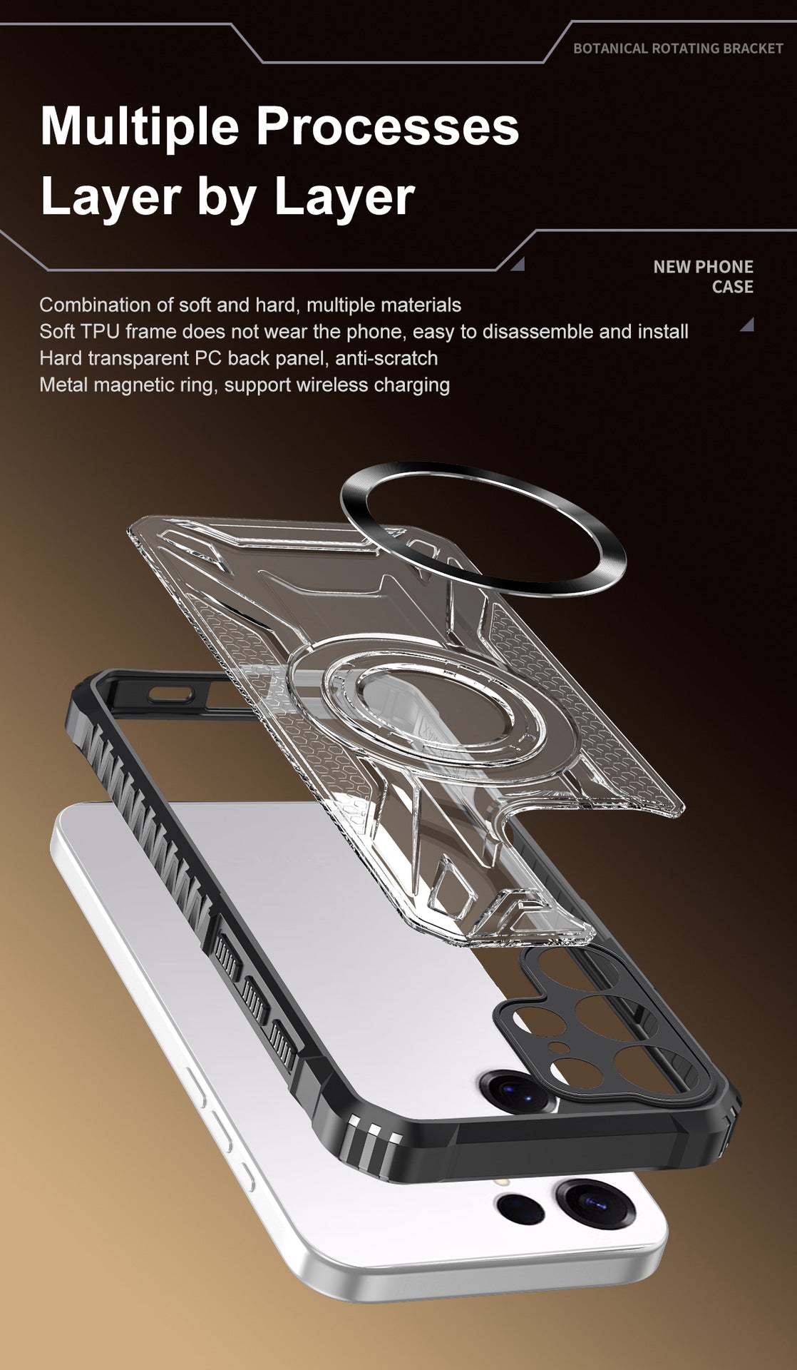 Transparent MagSafe phone case for Samsung Galaxy S26 Ultra