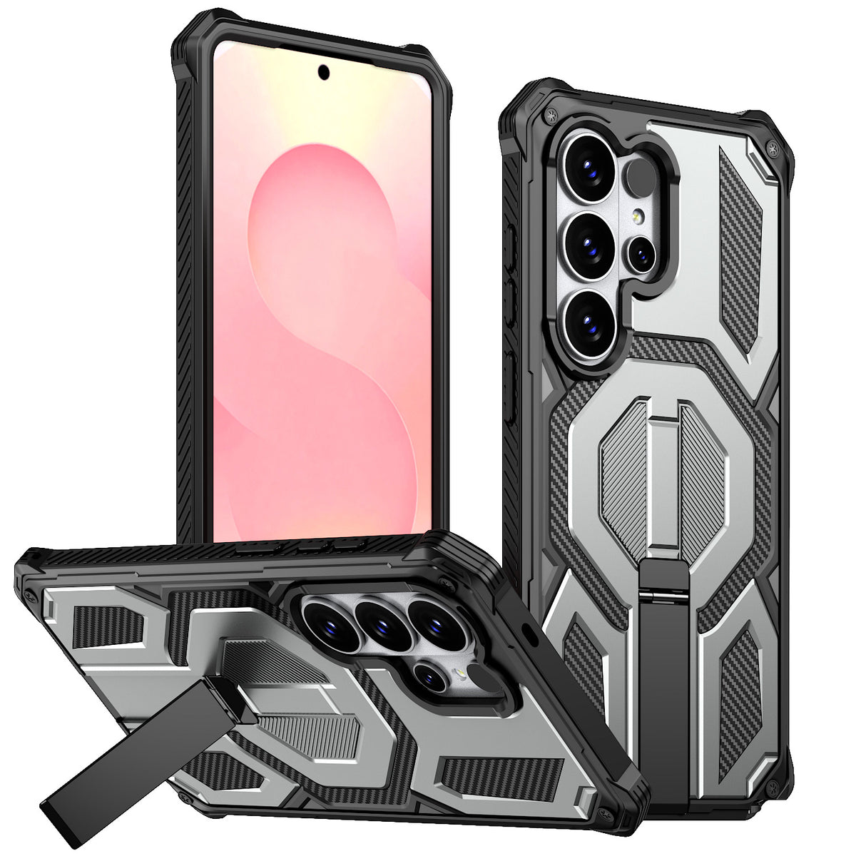 Strong Magnetic Stand Phone case for Samsung S25 Ultra Military Shock