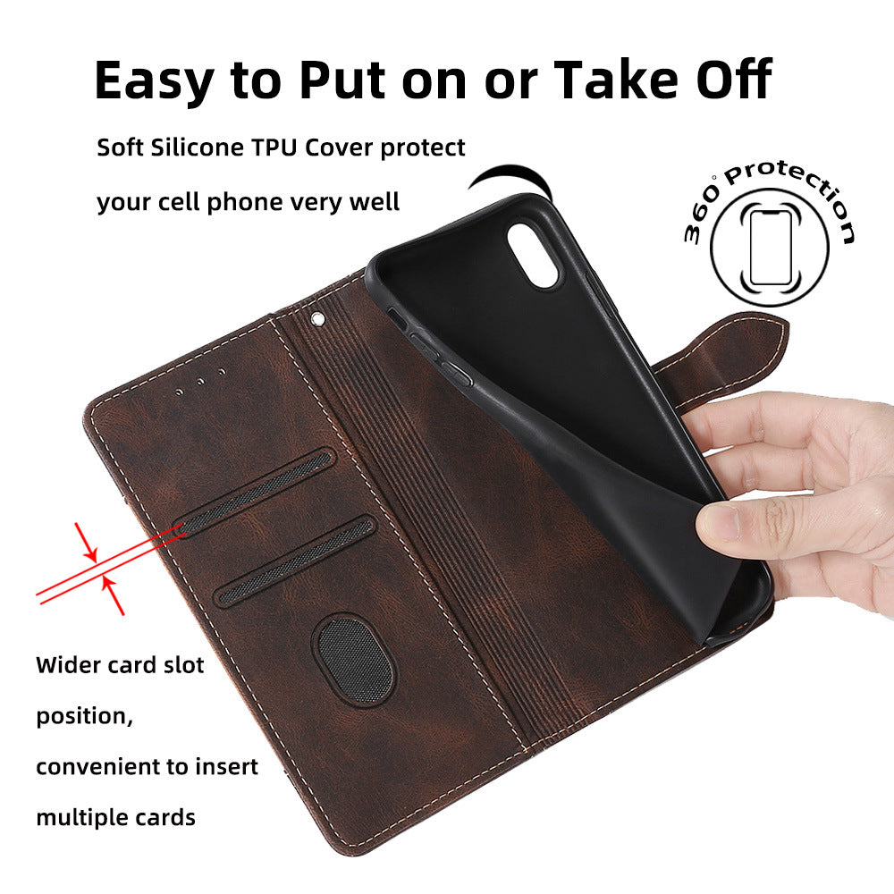 TPU Leather Card Slot Shockproof Phone Case for iPhone 14