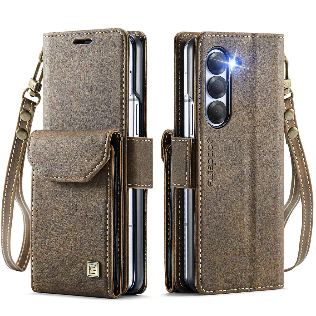 Card Holder Kickstand Phone Case for Samsung Galaxy Z Fold 5 RFID Blo