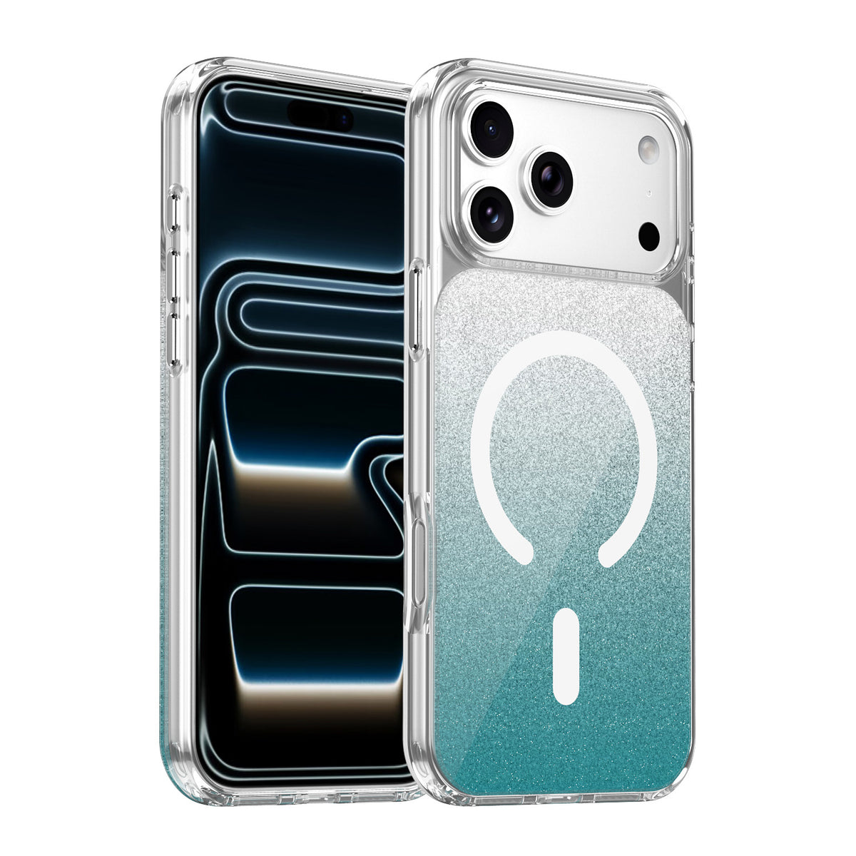 Gradient Glitter Magnetic Shockproof Phone Case for iPhone 17 Pro Max
