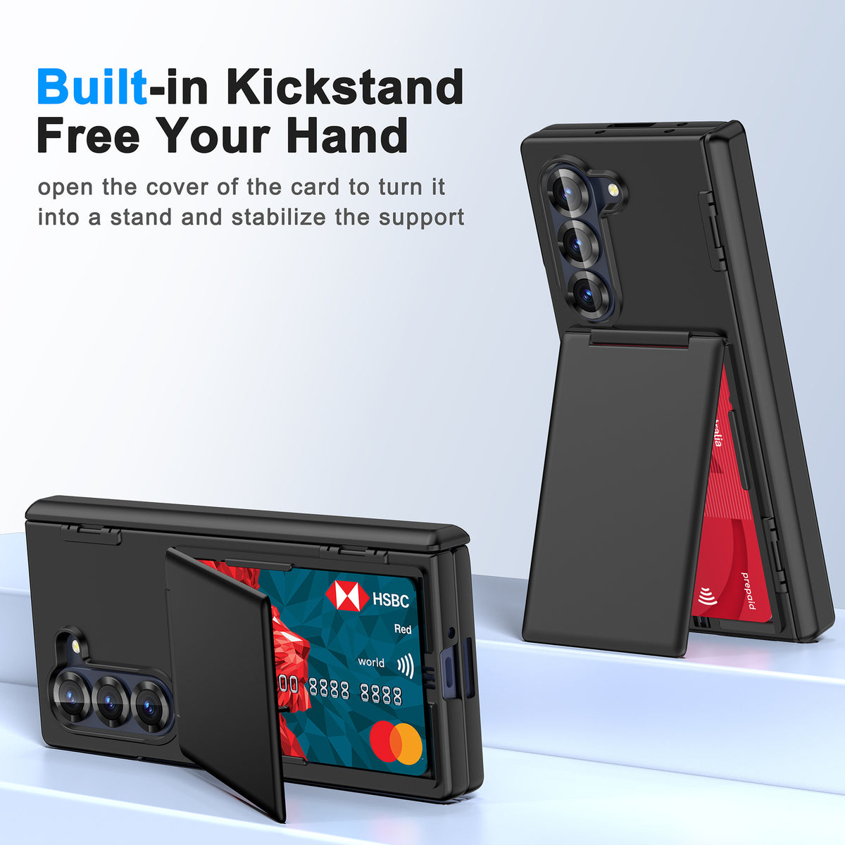 Compatible with Samsung ZFold8 folding card holder phone case
