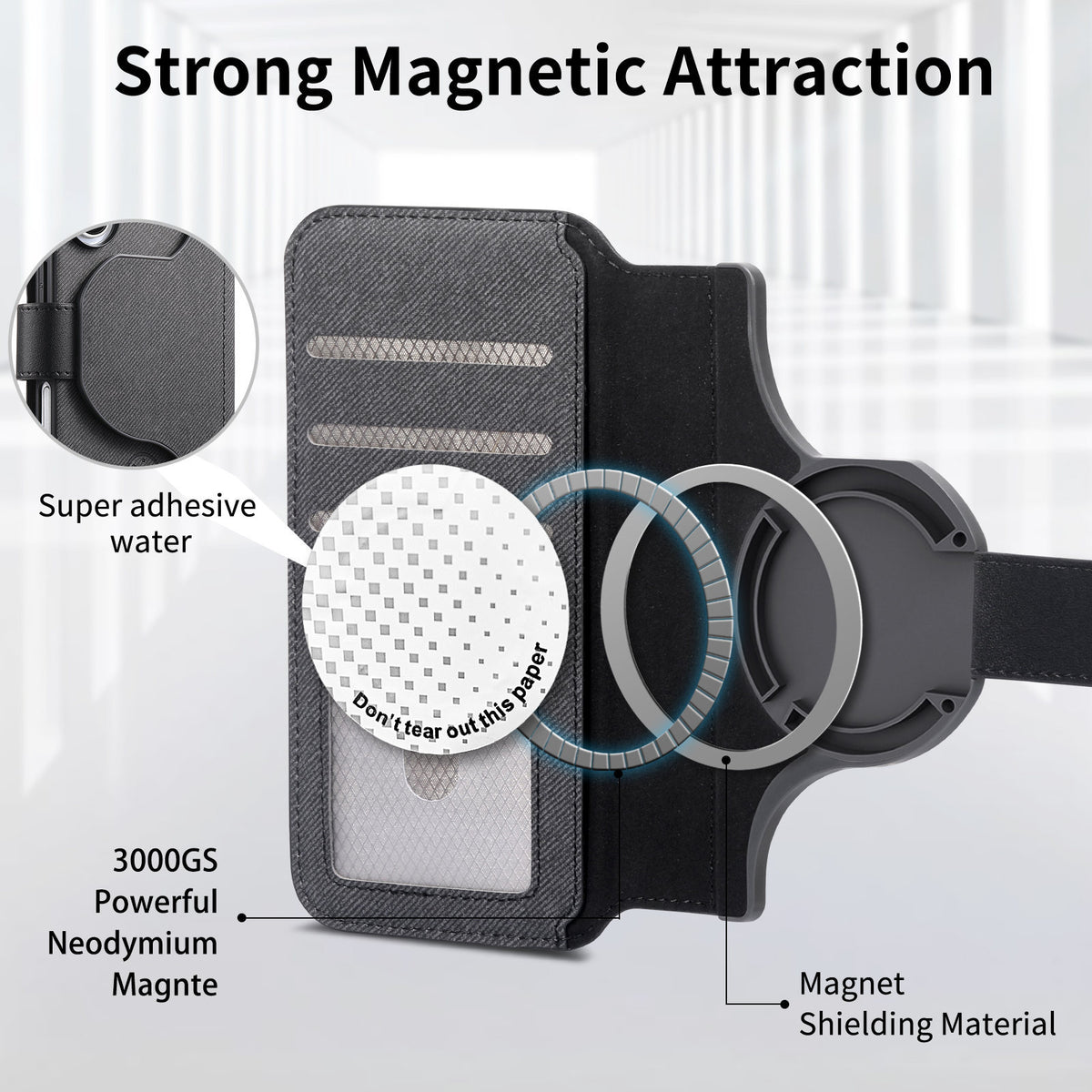 2-in-1 magnetic detachable  phone case for iPhone 13  RFID shielding