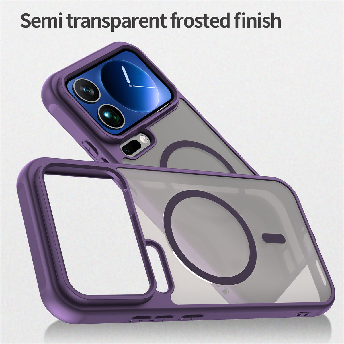 PC+TPU frosted magnetic phone case for Xiaomi 17 Pro