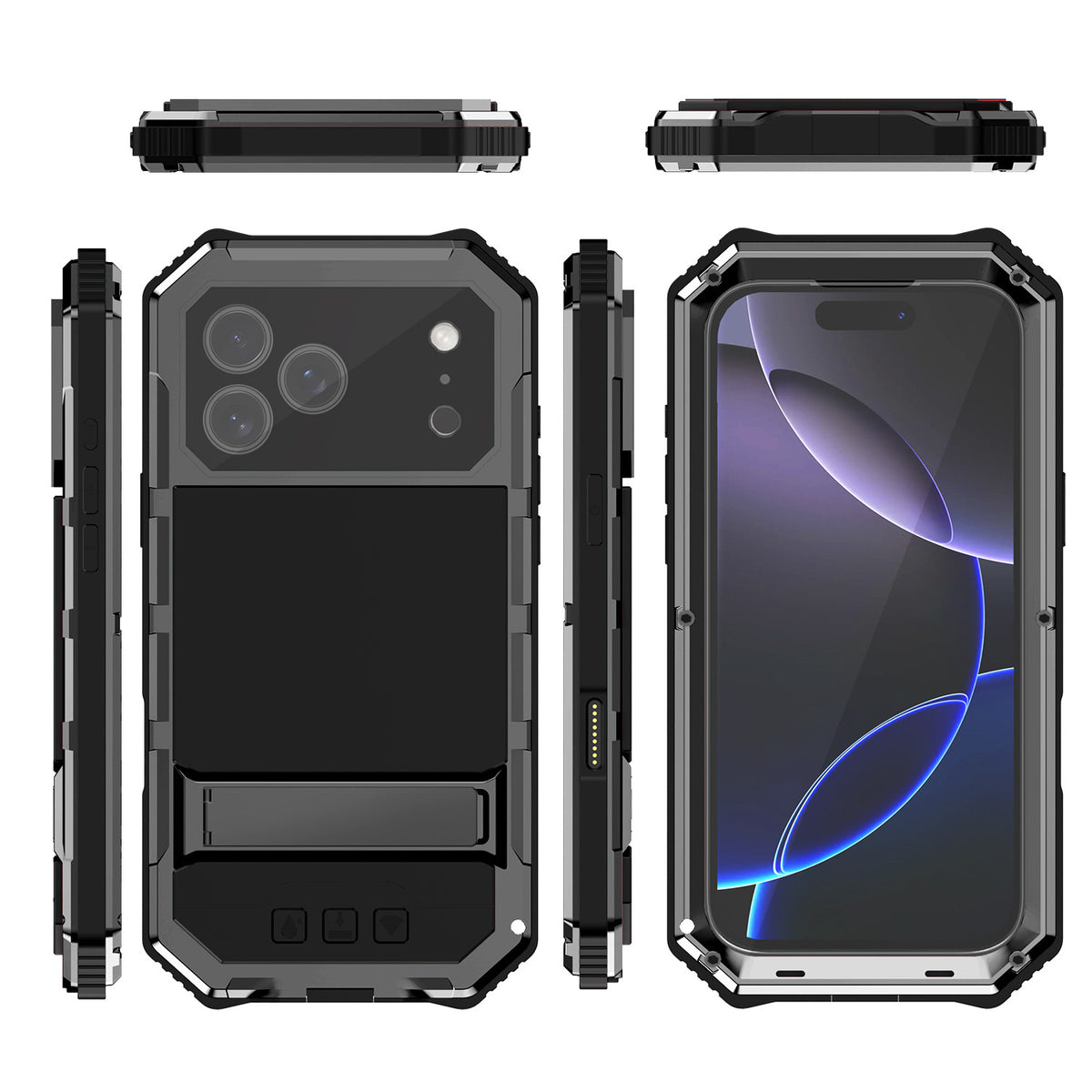 Full Coverage Lens Protection Metal Phone Case for iPhone 17 