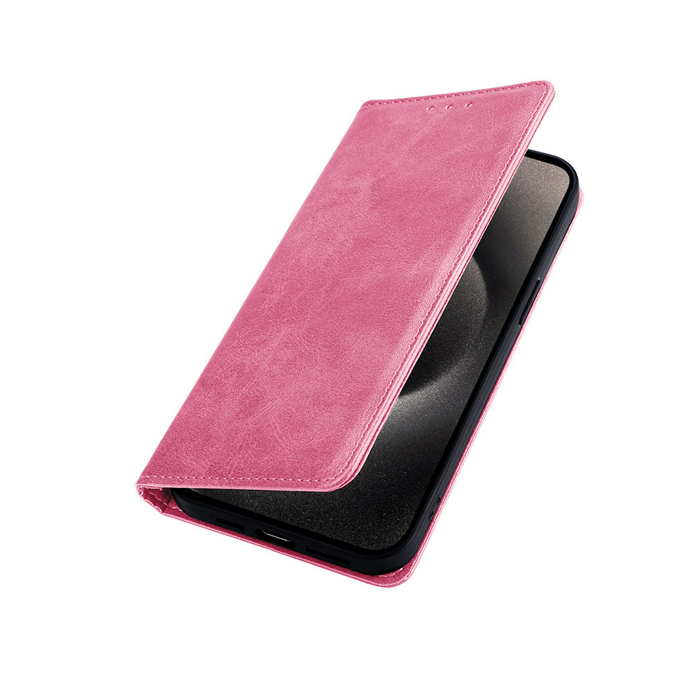 PU+TPU strong magnetic card holder leather phone case for Samsung Galaxy S26