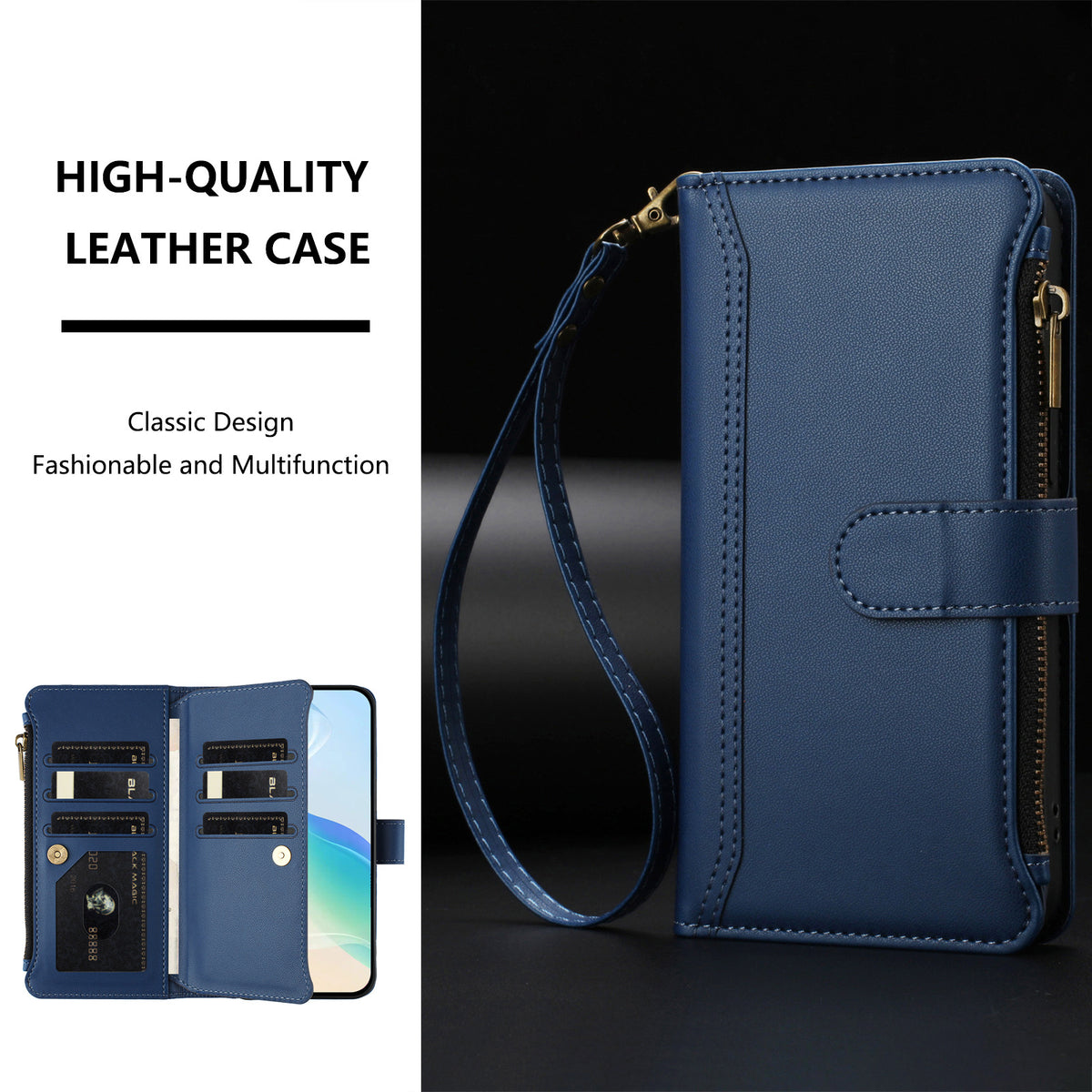 TPU + Leather Phone Case Stand for Motorola Edge 60 Fusion