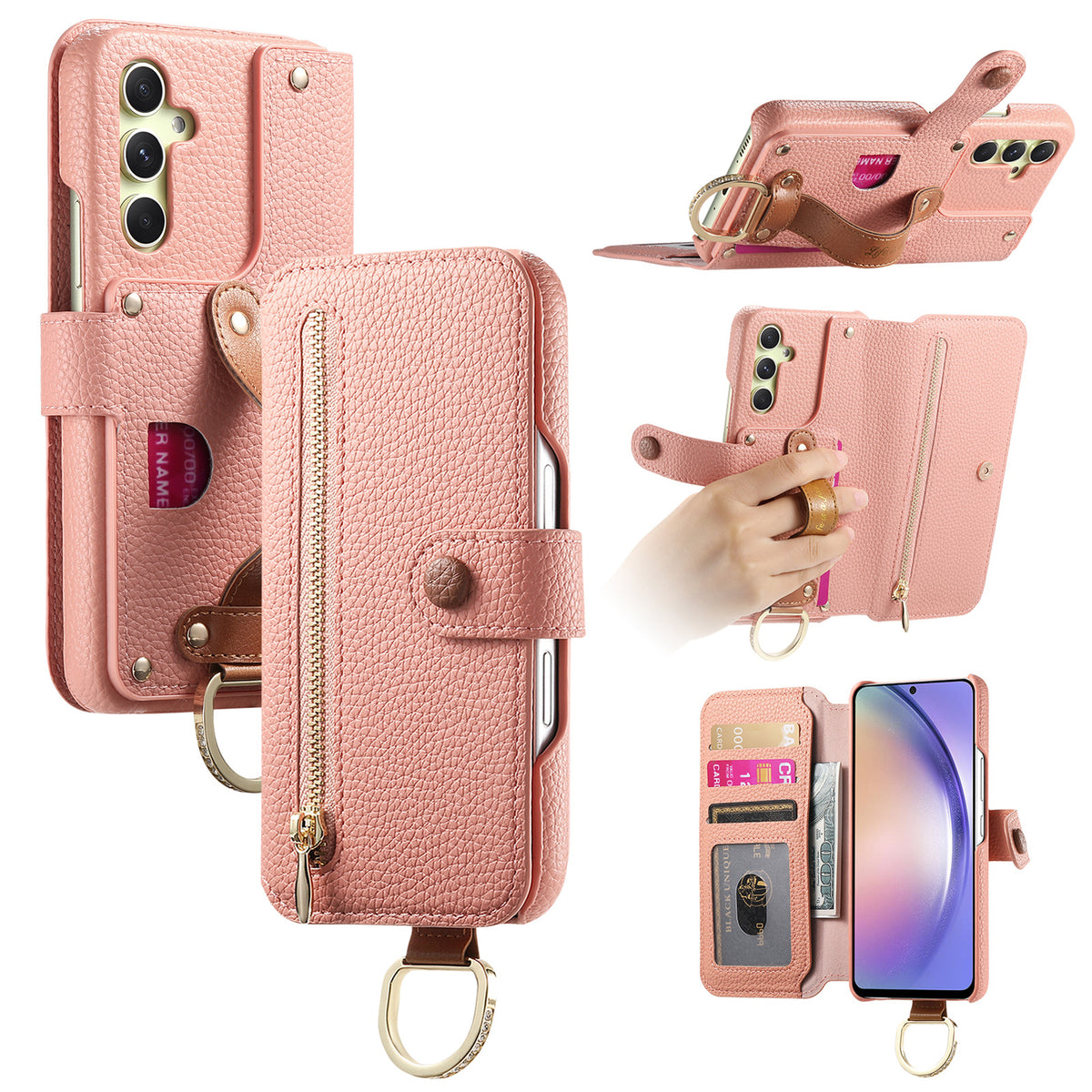 Foldable Wallet-style phone case for Samsung Galaxy A16 with card slot 