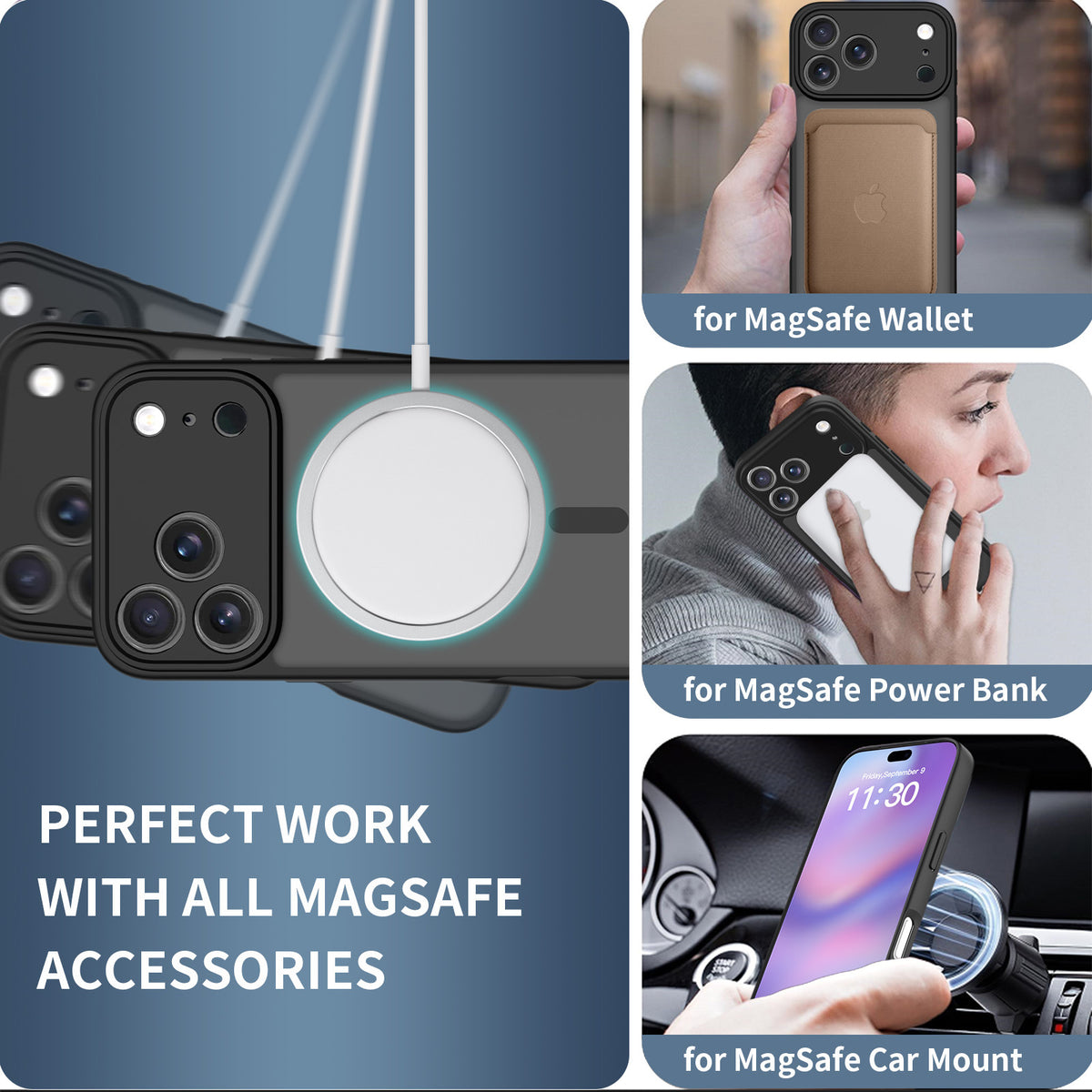 Magnetic Shockproof Matte Phone Case for iPhone 18 Pro Max