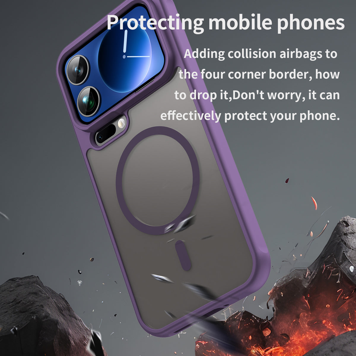 PC+TPU frosted magnetic phone case for Xiaomi 17 Pro