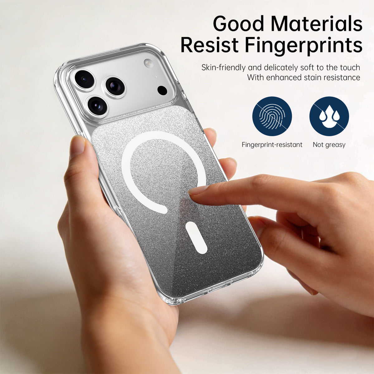 Gradient Glitter Magnetic Shockproof Phone Case for iPhone 17 Pro Max