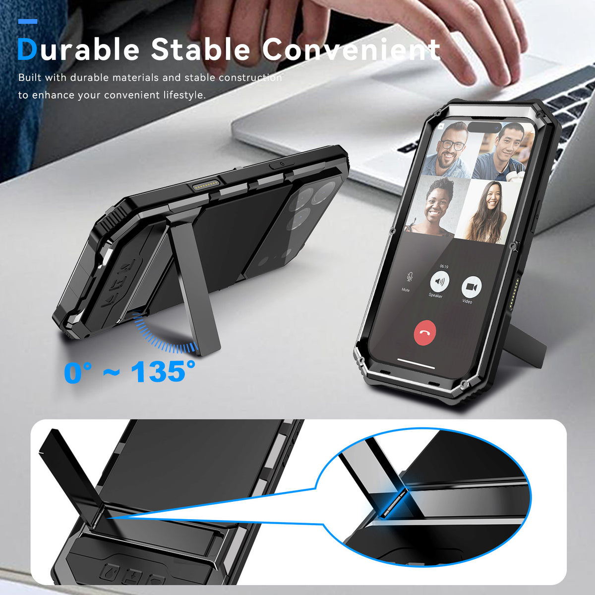 Full Coverage Lens Protection Metal Phone Case for iPhone 17 