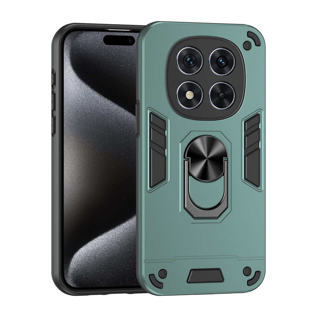 Shockproof phone case with hidden stand for Redmi Note 15 Pro+ 5G, fr