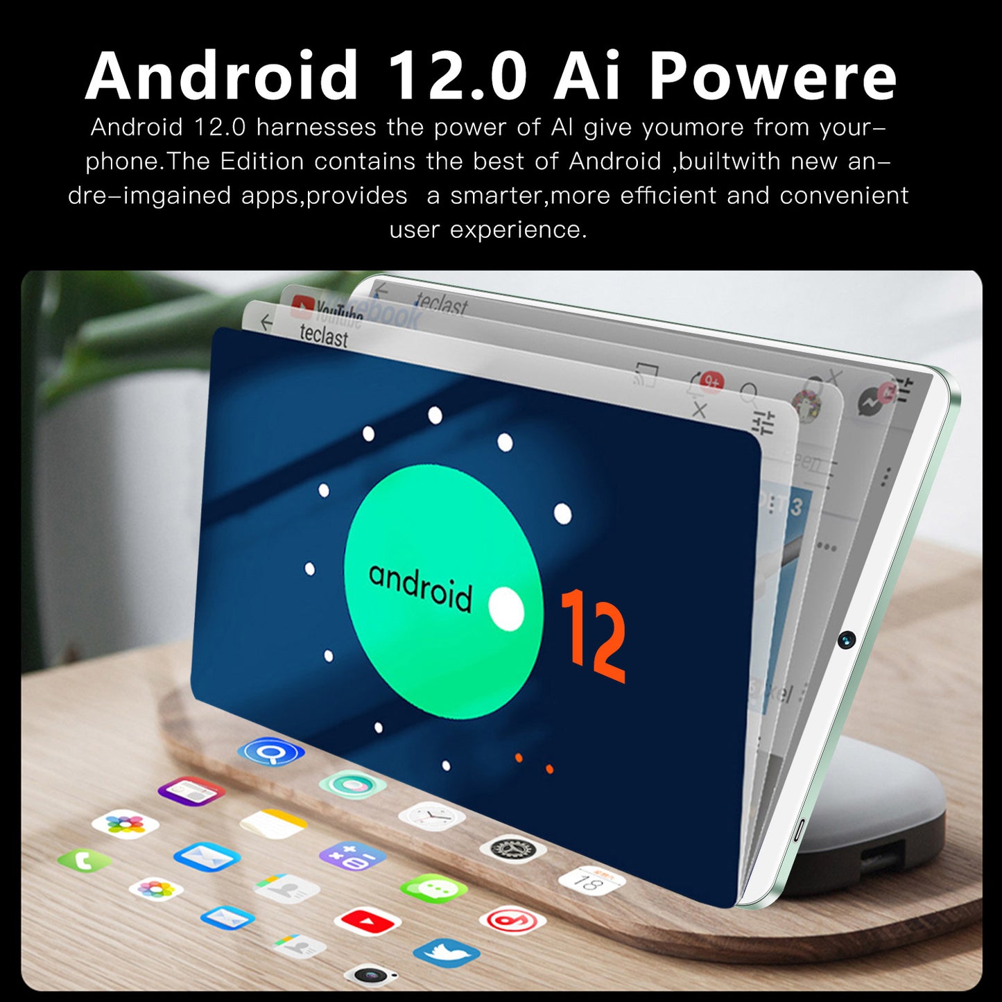 VEANXIN Tablet 14Pro 10‘’ 256 Gb 8 Gb Wi-Fi+5G+Keyboard + Headphones + Stylus