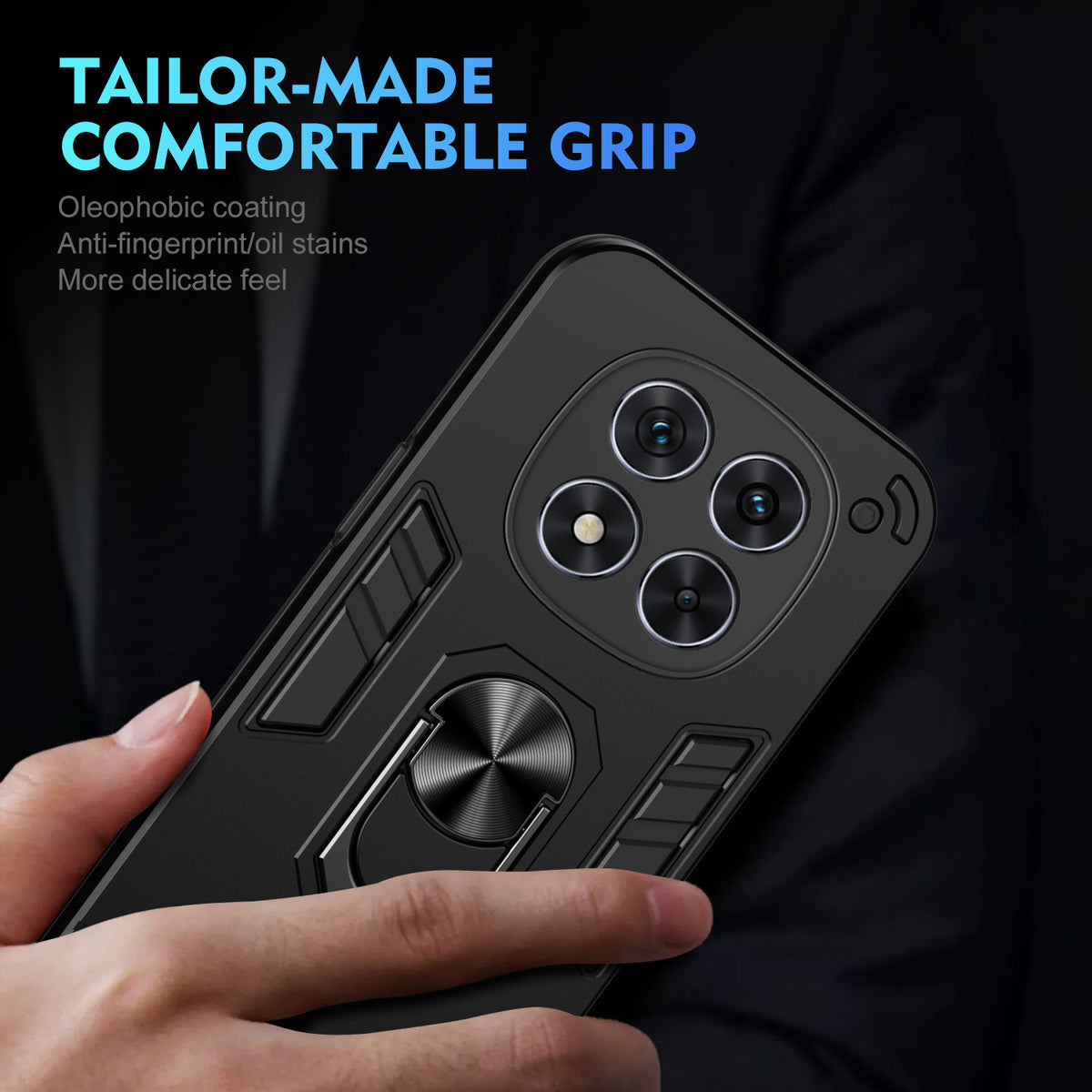 Shockproof phone case with hidden stand for Redmi Note 15 Pro+ 5G, fr