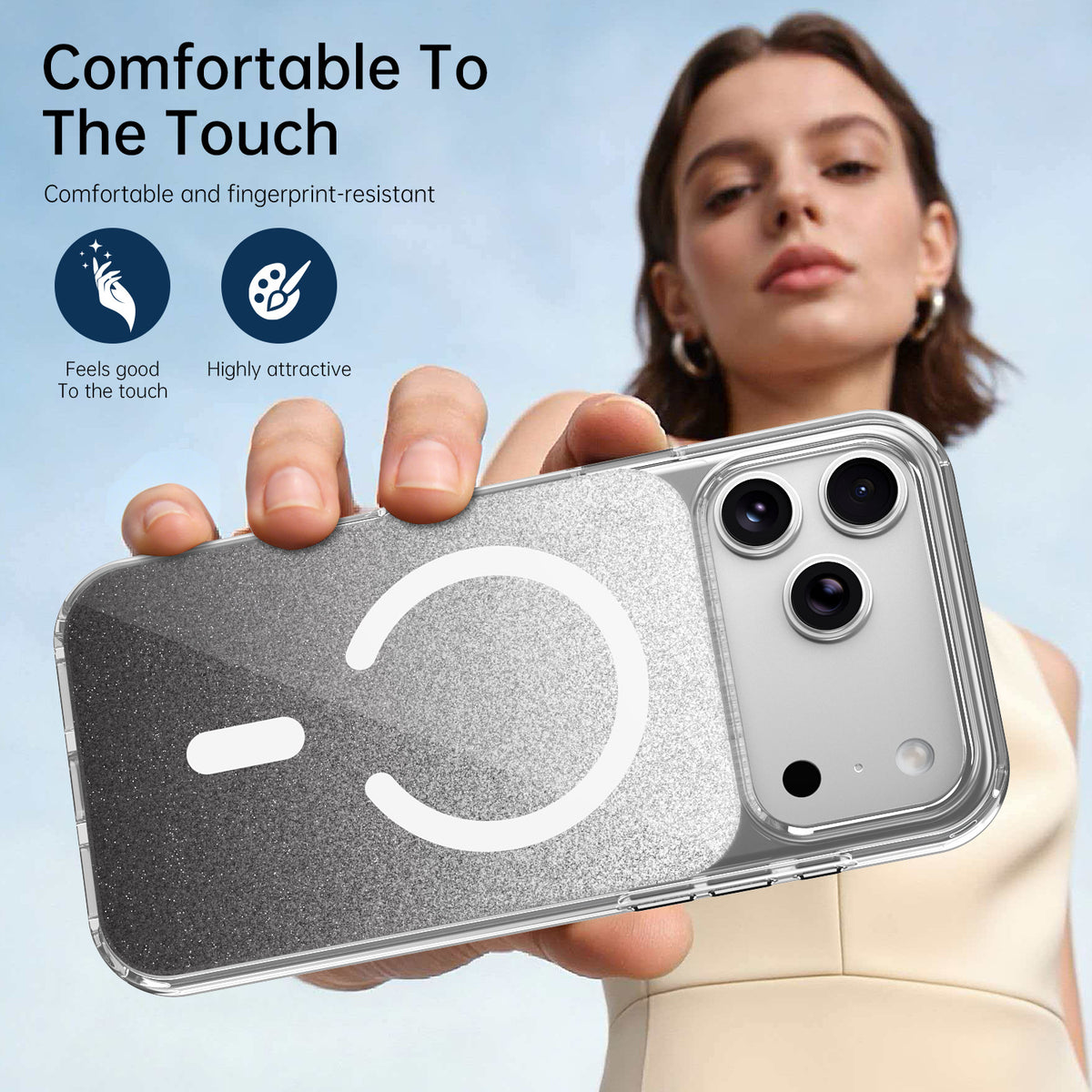 Gradient Glitter Magnetic Shockproof Phone Case for iPhone 17 Pro Max