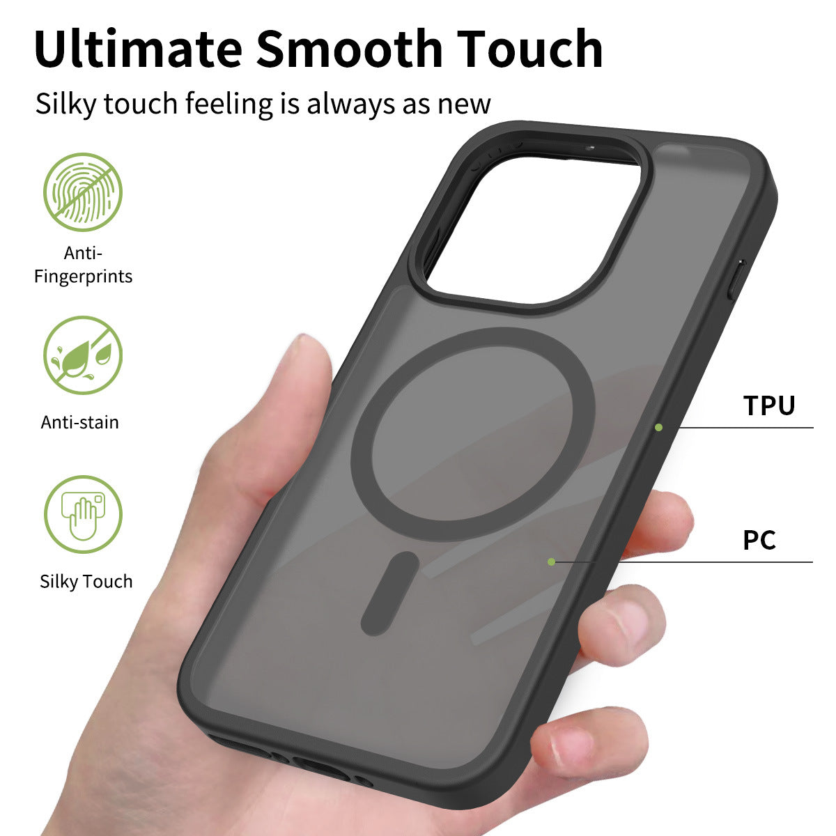 TPU magnetic phone case with a skin-like feel, suitable for OnePlus 15 5G