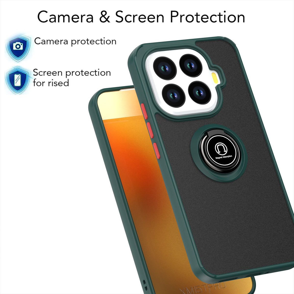 TPU magnetic stand anti-drop phone case for Xiaomi 15T Pro
